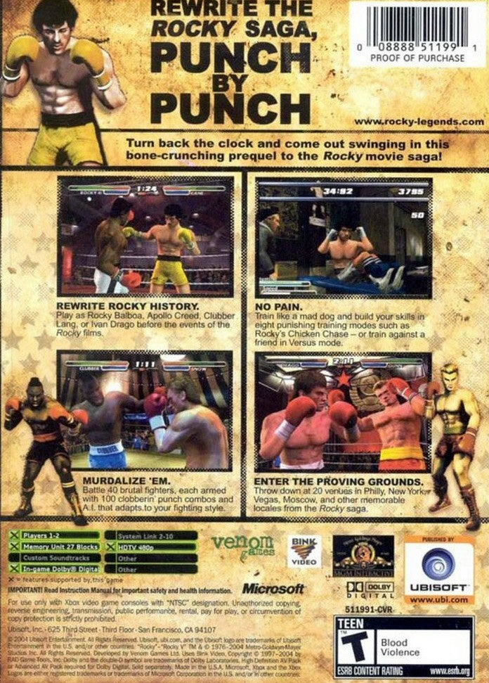 Rocky Legends - Xbox