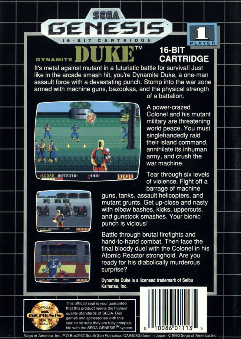 Dynamite Duke - Sega Genesis