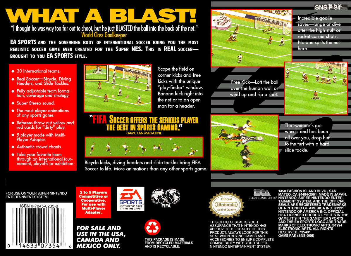 FIFA International Soccer - Super Nintendo - Retro Island Gaming