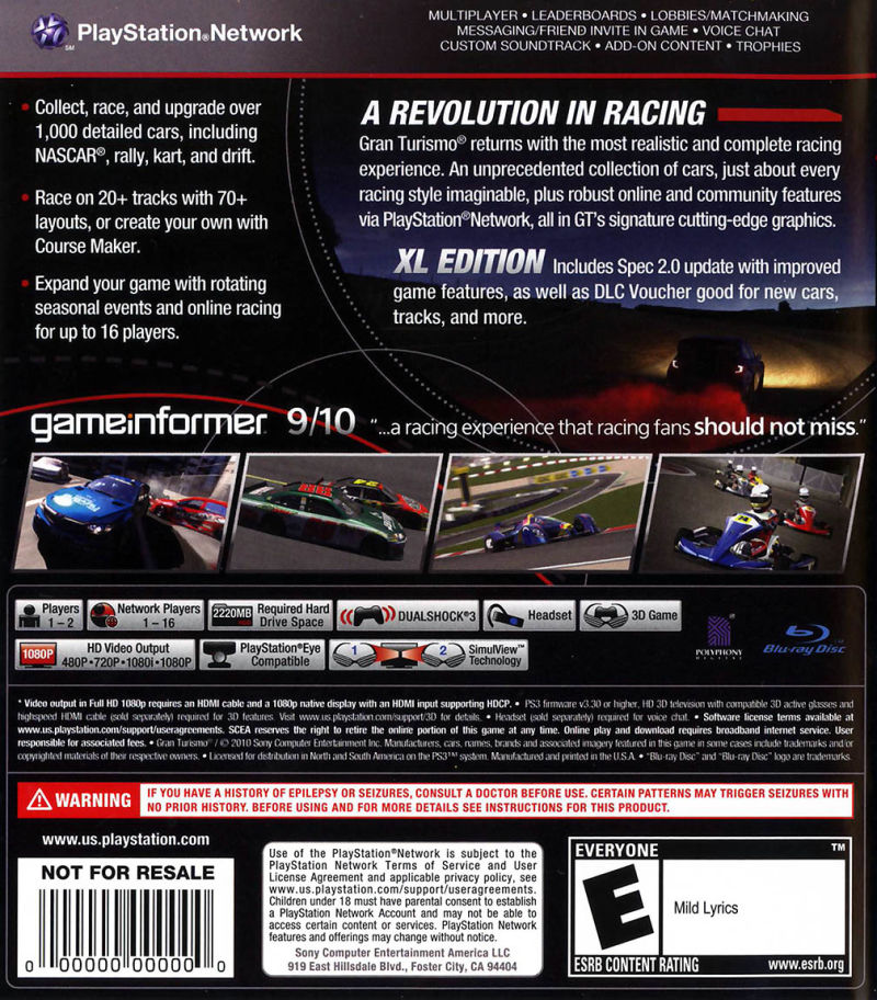 Gran Turismo 5 [XL Edition] - Playstation 3