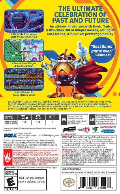 Sonic Mania - Nintendo Switch - Retro Island Gaming