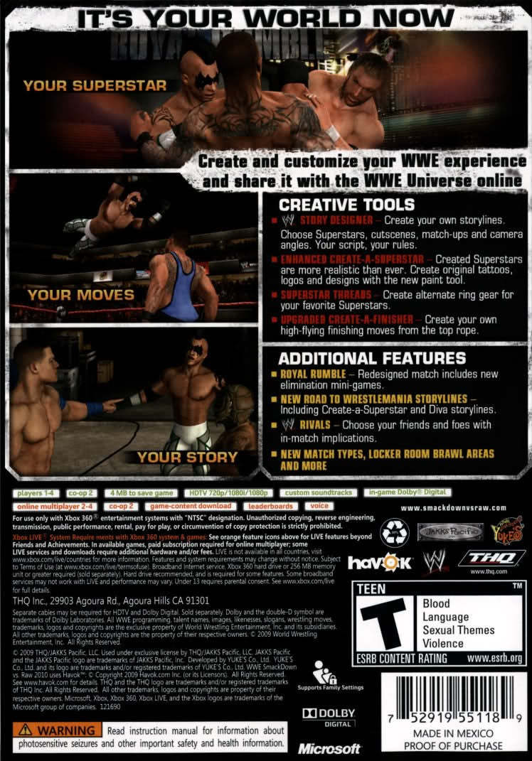 WWE Smackdown vs. Raw 2010 - Xbox 360