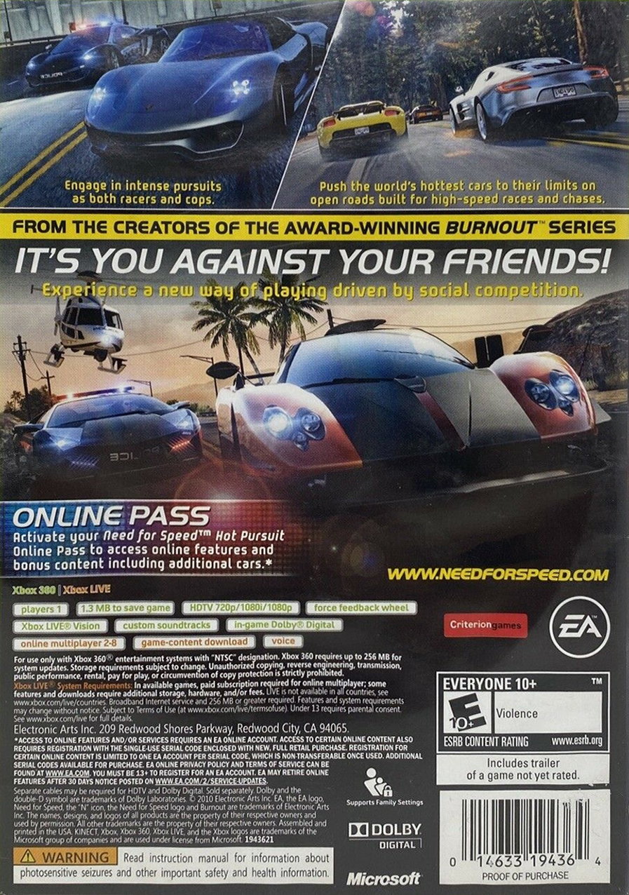 Need For Speed: Hot Pursuit - Xbox 360