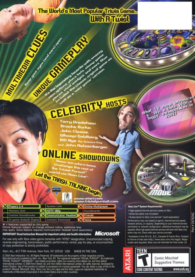 Trivial Pursuit Unhinged - Xbox