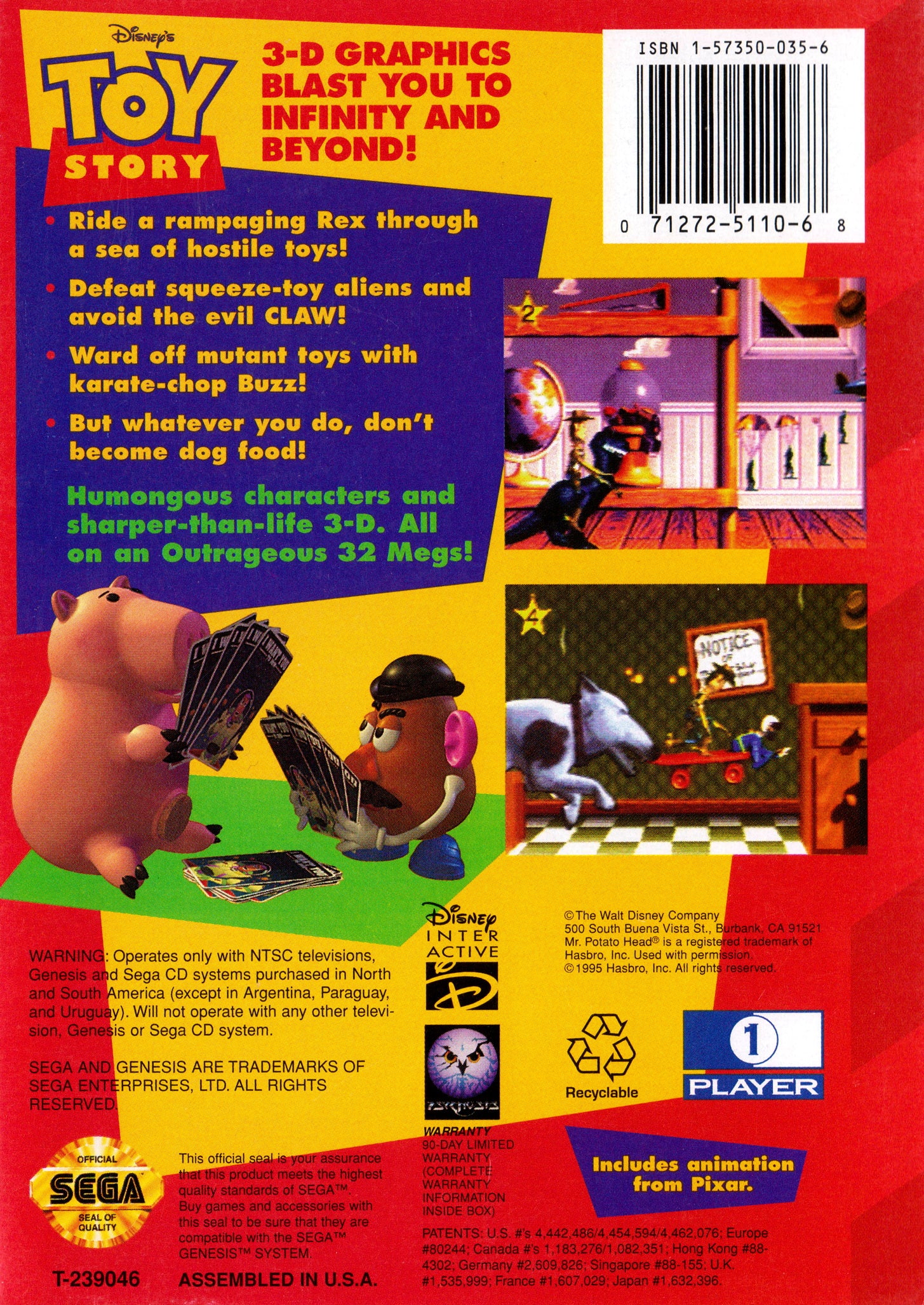 Toy Story - Sega Genesis