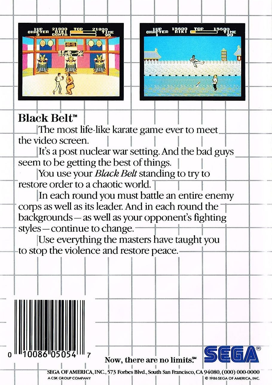 Black Belt - Sega Master System