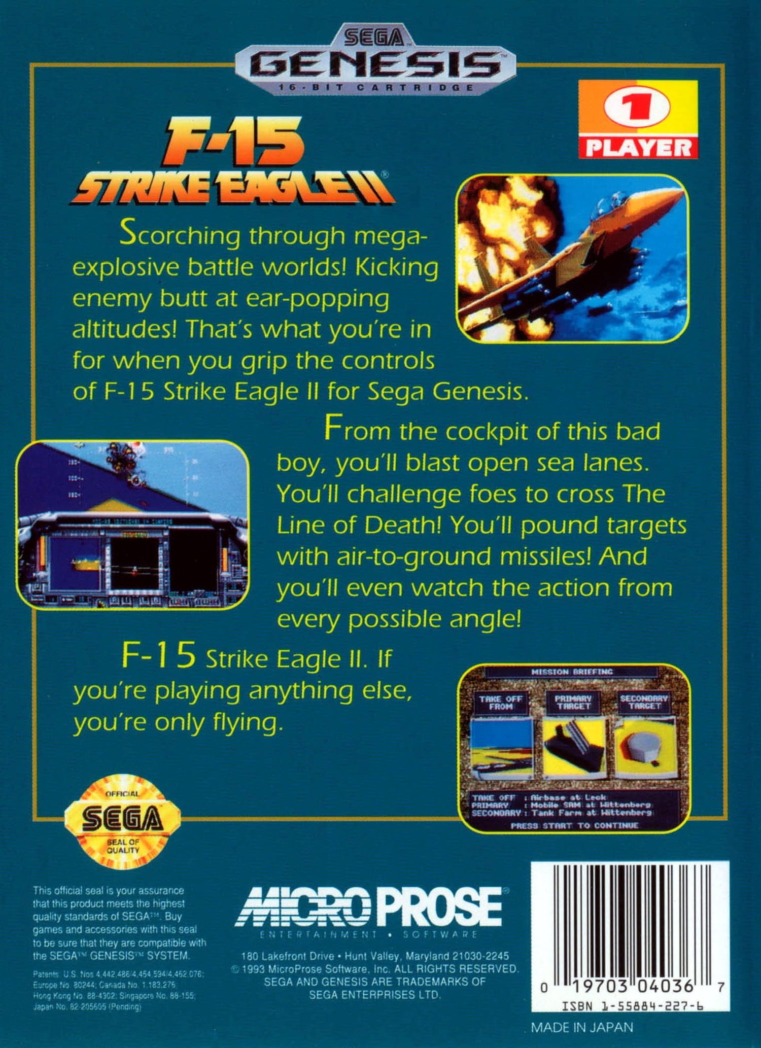 F-15 Strike Eagle II - Sega Genesis