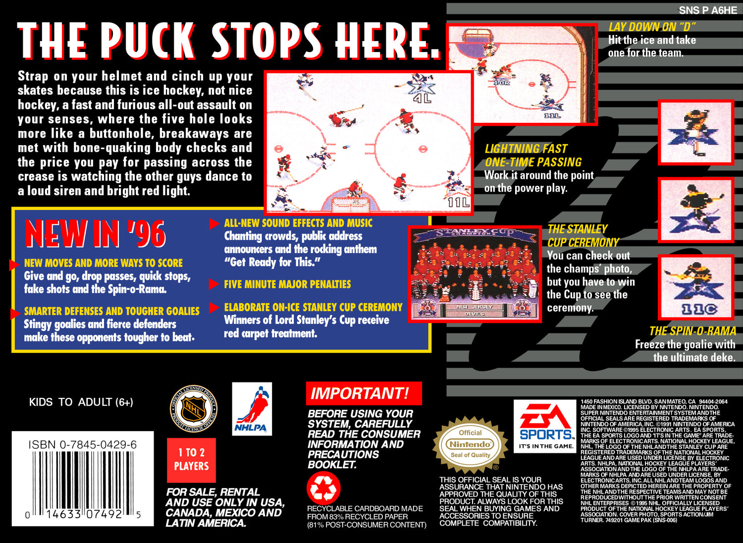 NHL 96 - Super Nintendo