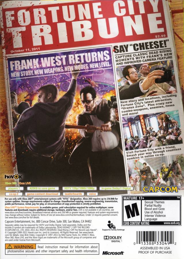 Dead Rising 2: Off the Record - Xbox 360