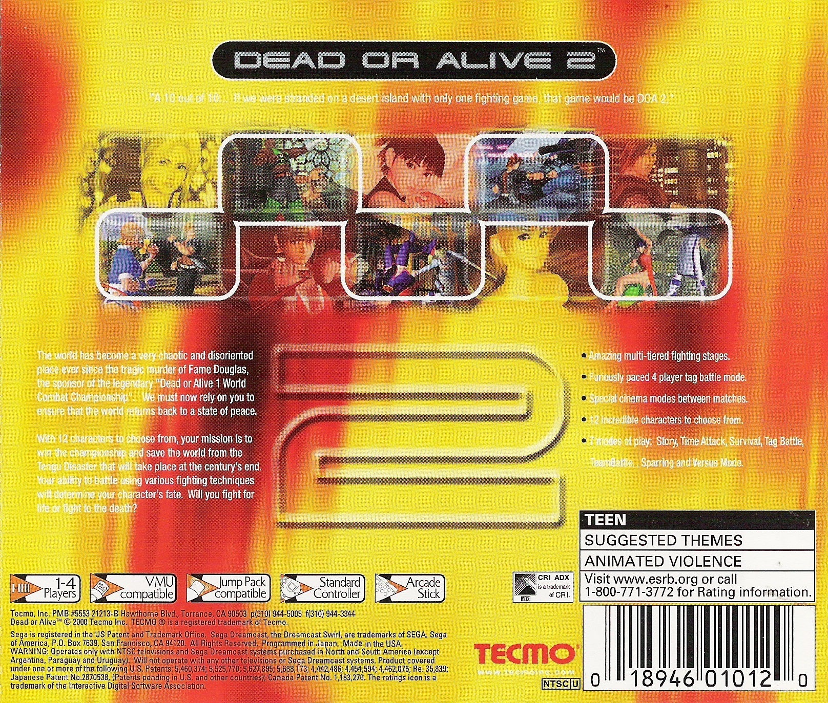 Dead or Alive 2 - Sega Dreamcast - Retro Island Gaming