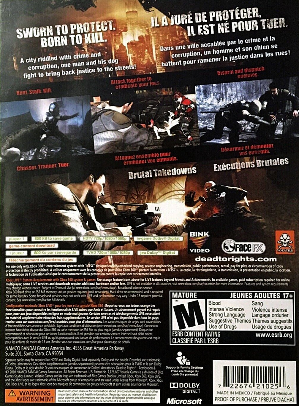 Dead to Rights: Retribution - Xbox 360 - Retro Island Gaming