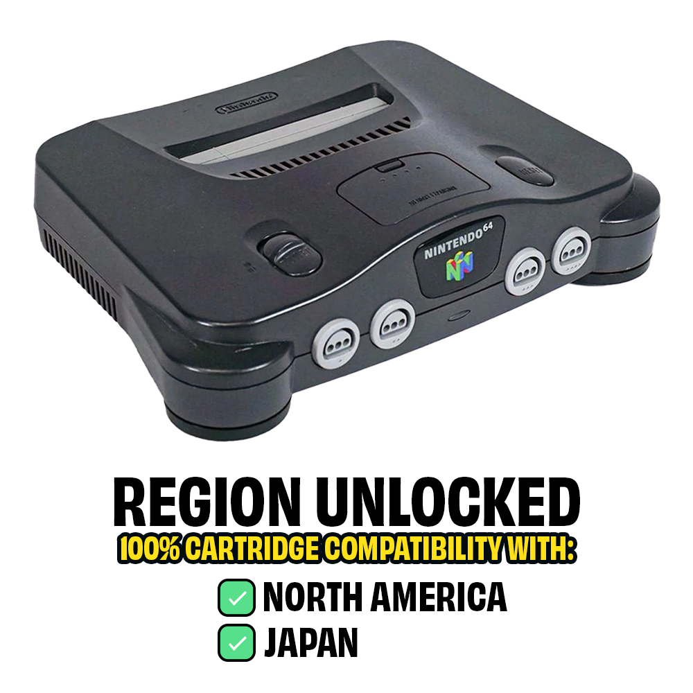 Region Unlocked Nintendo 64 System - Certified Tested & Cleaned