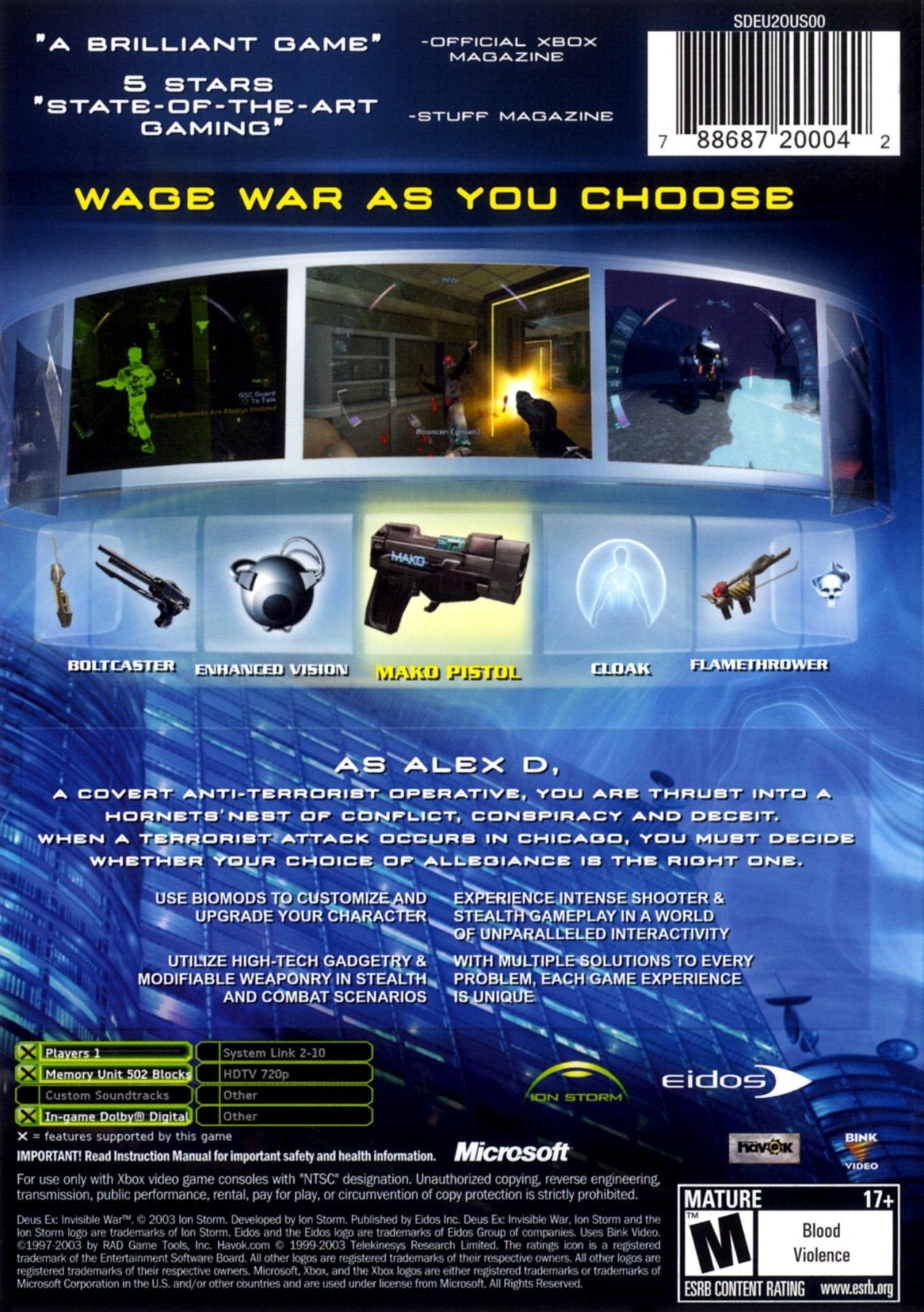 Deus Ex Invisible War - Xbox - Retro Island Gaming