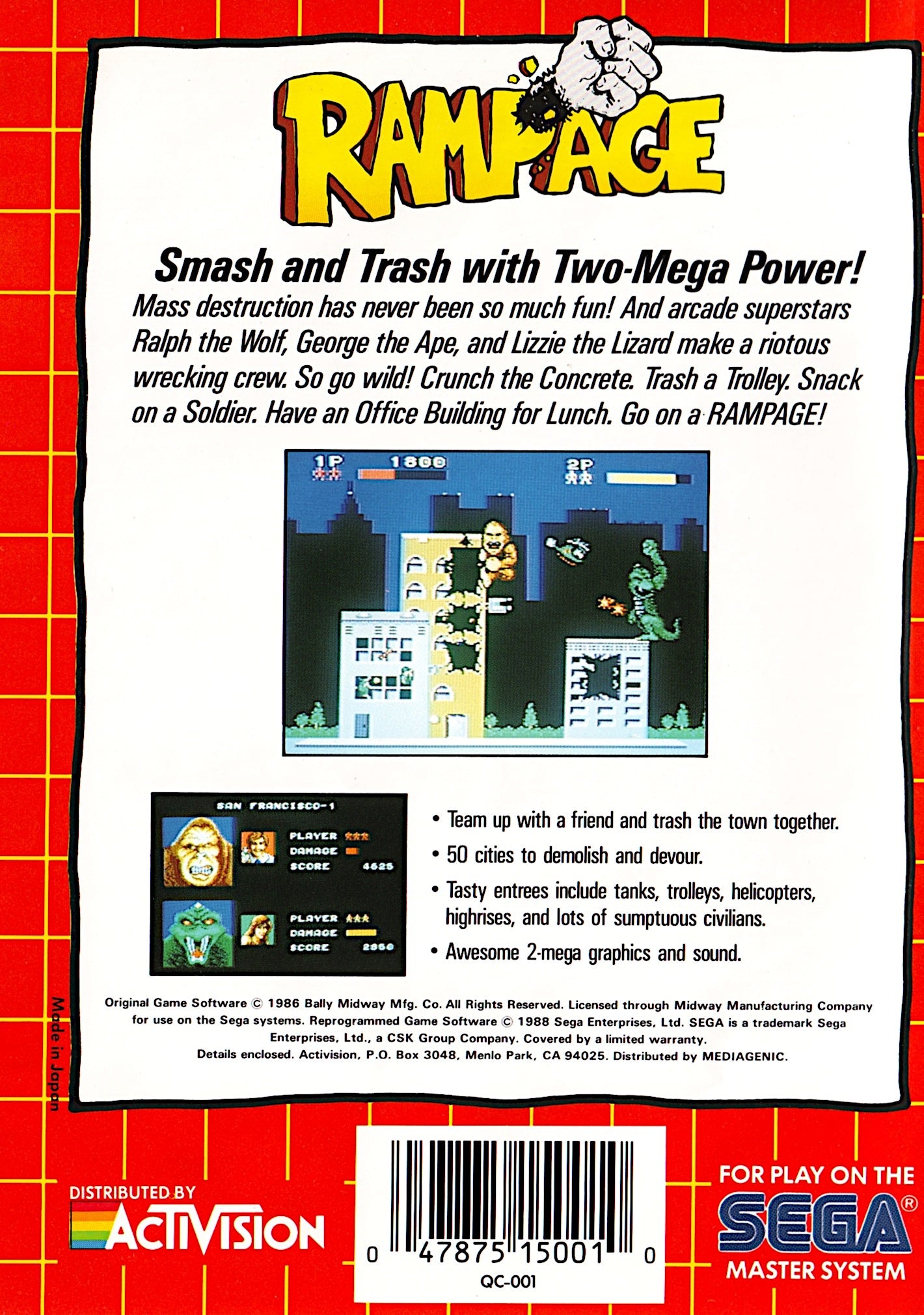 Rampage - Sega Master System