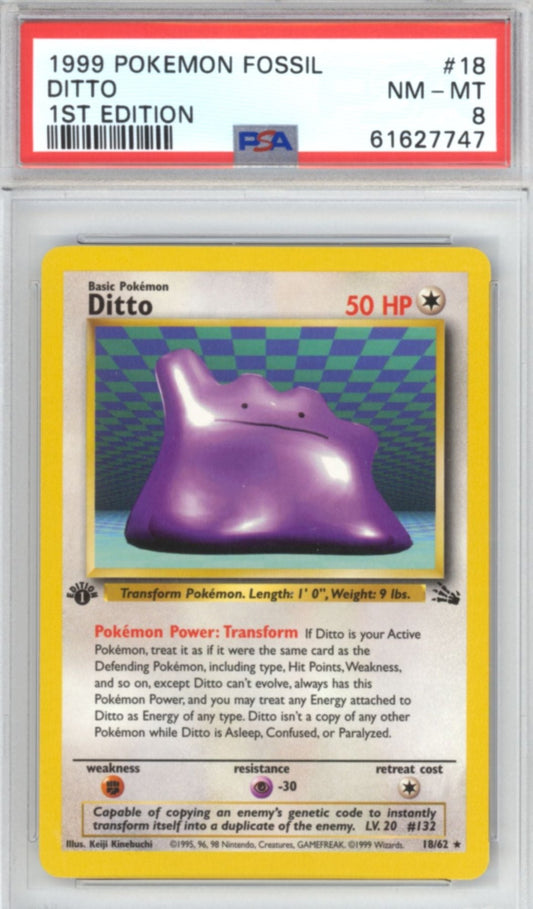 Ditto [1st Edition] #18 - Pokemon Fossil - Retro Island Gaming