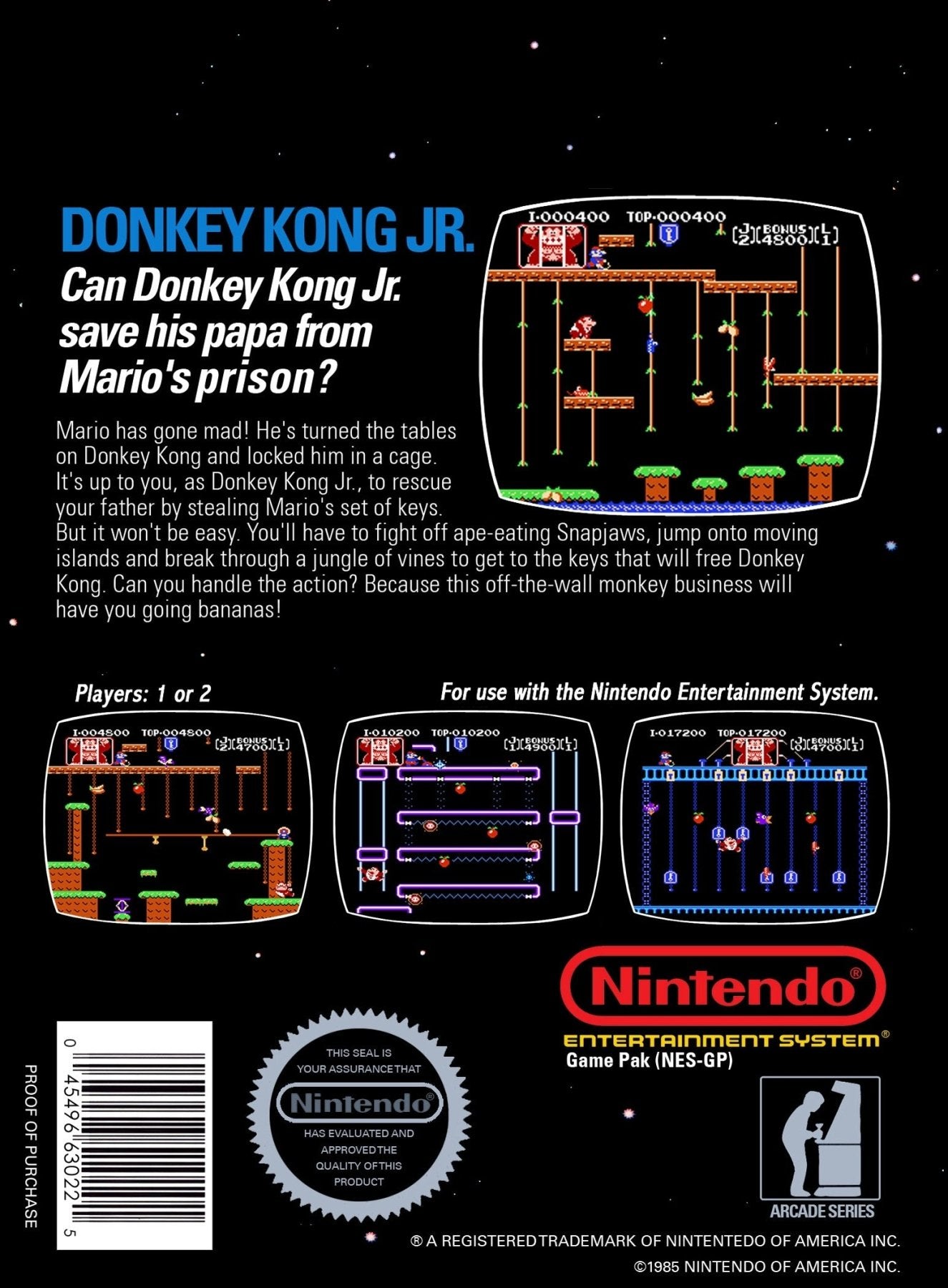 Donkey Kong Jr [5 Screw] - NES - Retro Island Gaming