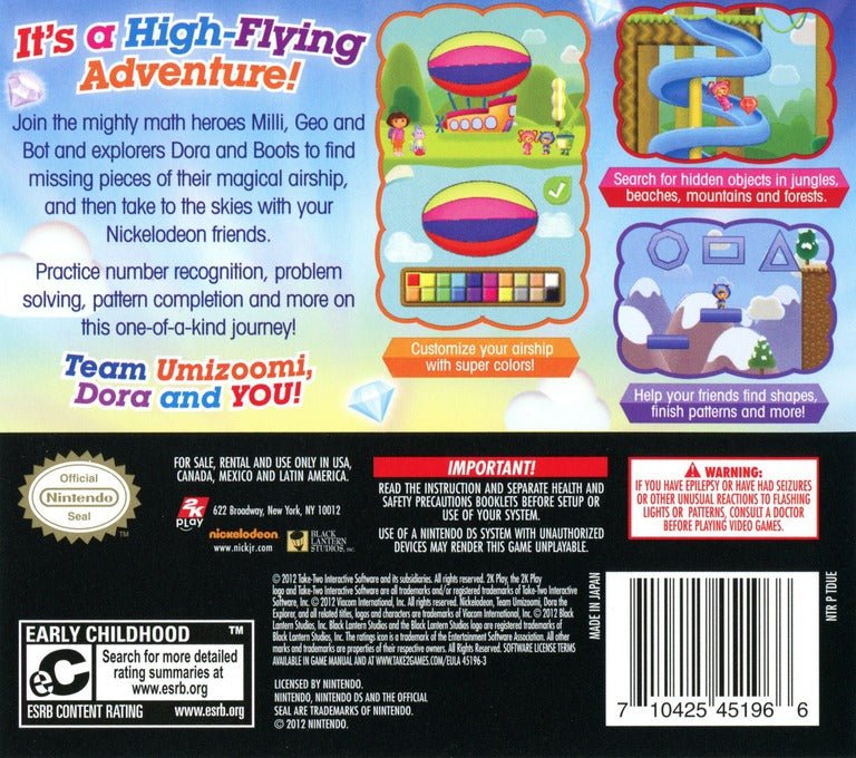 Dora & Team Umizoomis Fantastic Flight - Nintendo DS - Retro Island Gaming