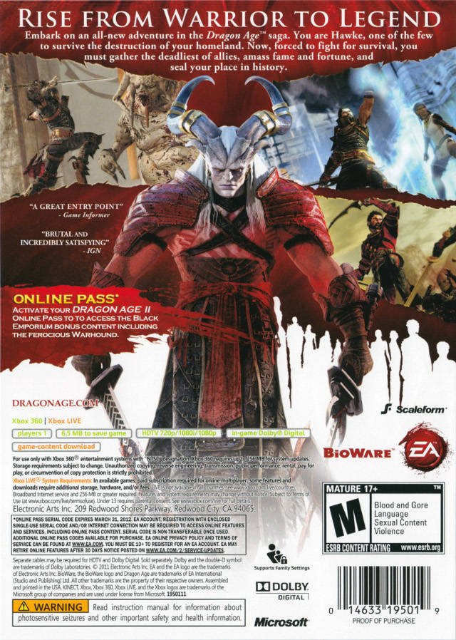 Dragon Age II - Xbox 360 - Retro Island Gaming