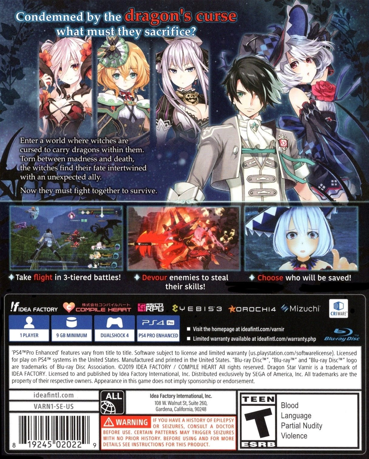 Dragon Star Varnir - Playstation 4 - Retro Island Gaming