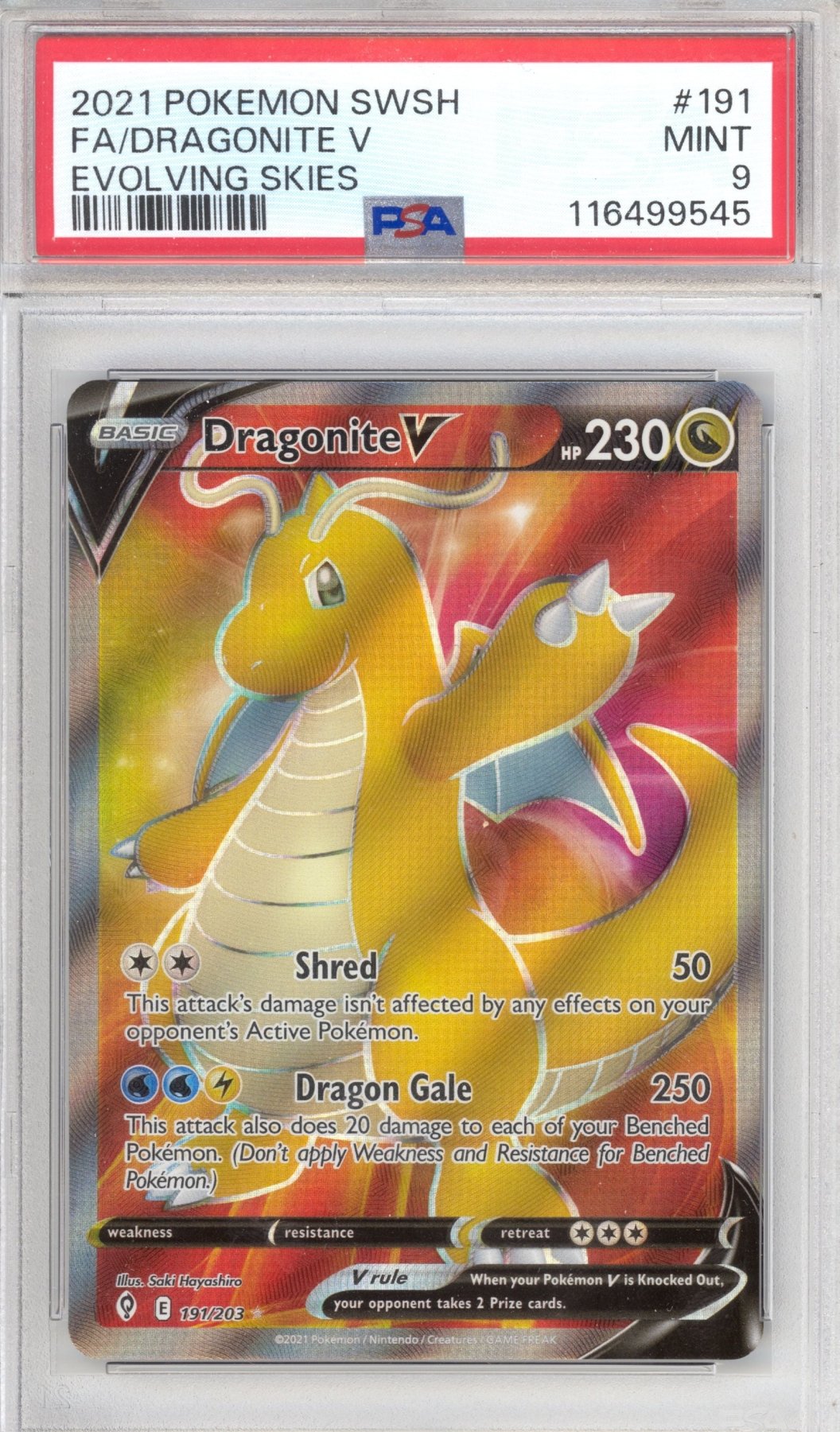 Dragonite V 191 - Pokemon Evolving Skies - Retro Island Gaming