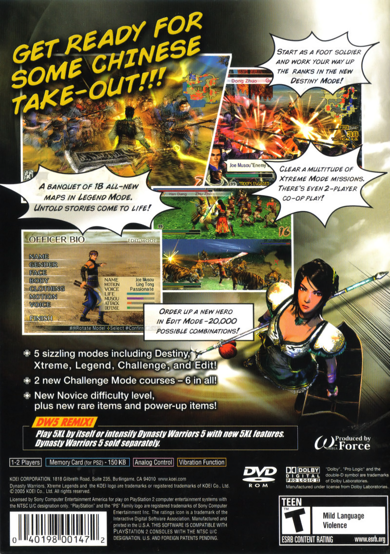 Dynasty Warriors 5 Xtreme Legend - Playstation 2 - Retro Island Gaming