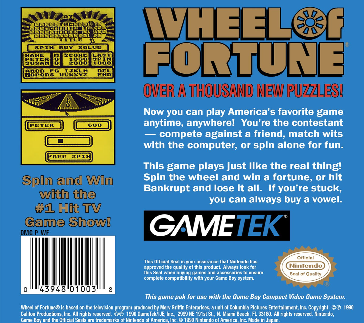 Wheel of Fortune - GameBoy