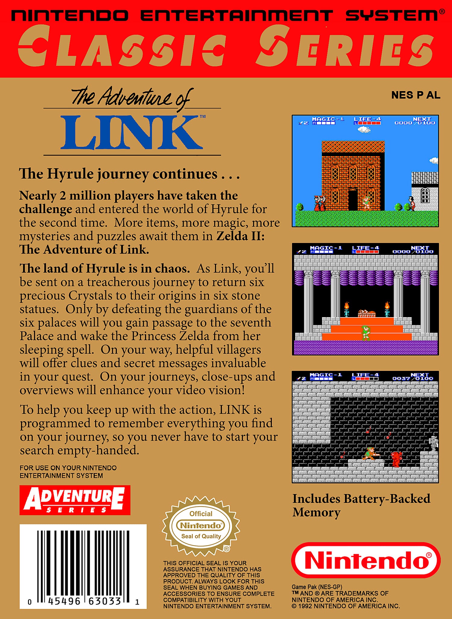 Zelda II The Adventure of Link [Gray Cart] - NES