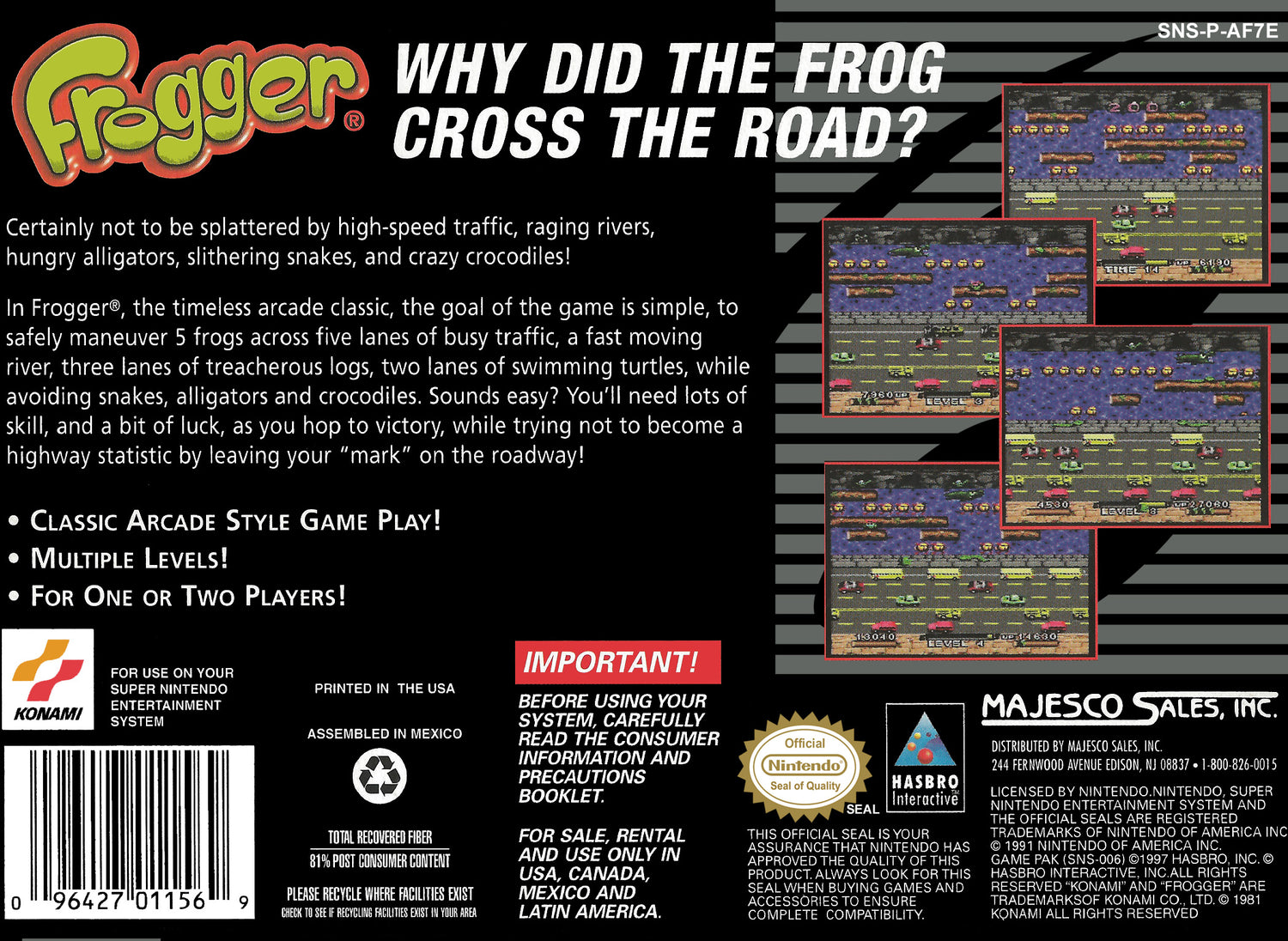 Frogger - Super Nintendo