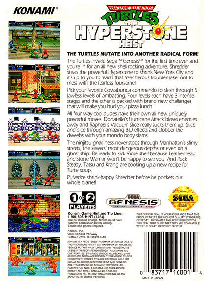 Teenage Mutant Ninja Turtles Hyperstone Heist - Sega Genesis
