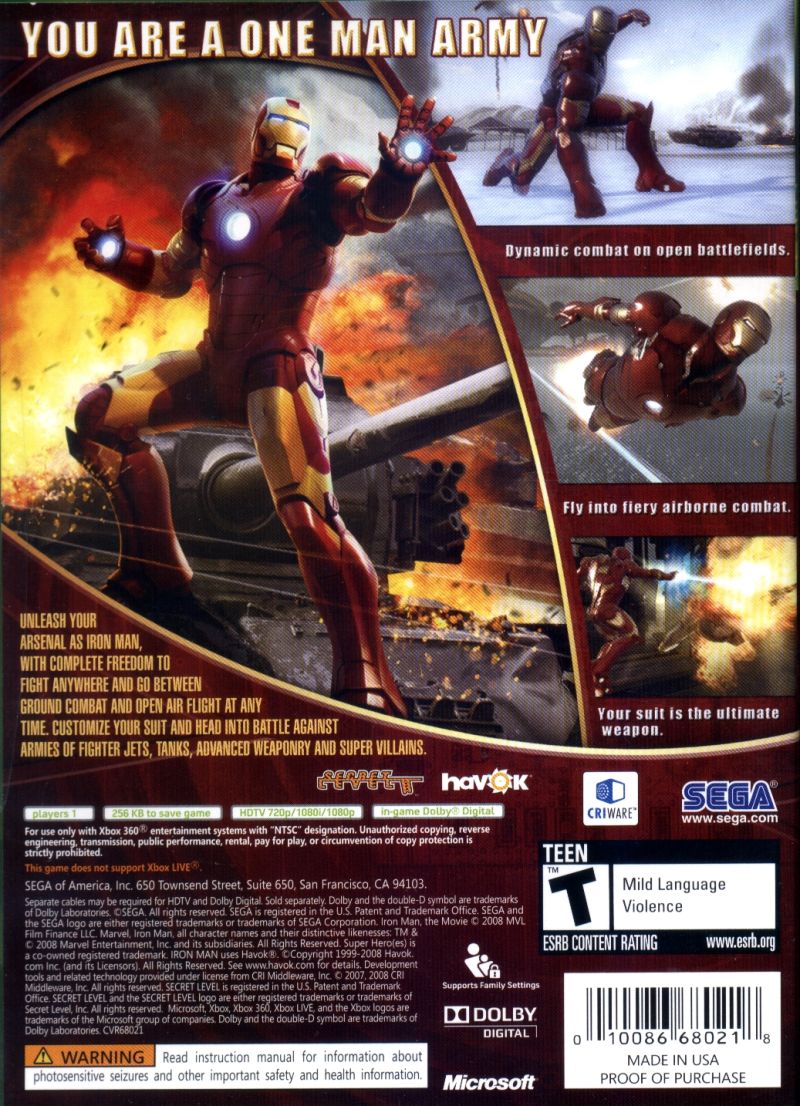 Iron Man - Xbox 360