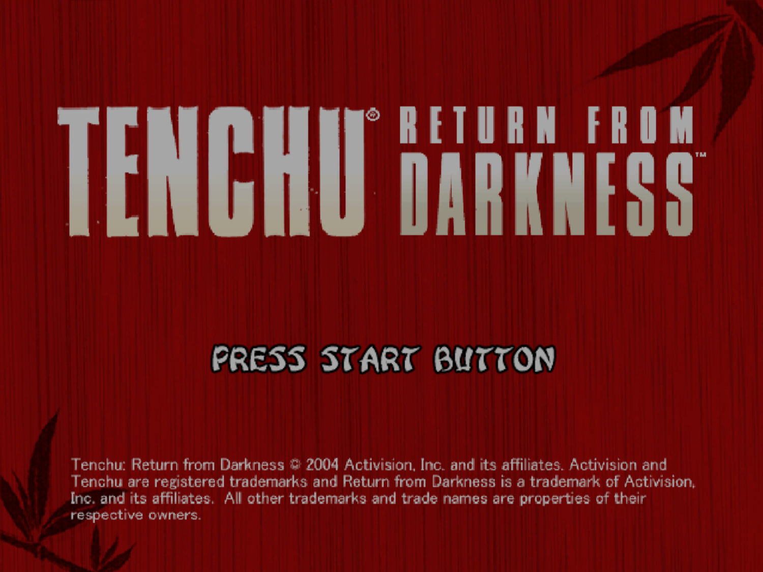 Tenchu Return from Darkness - Xbox