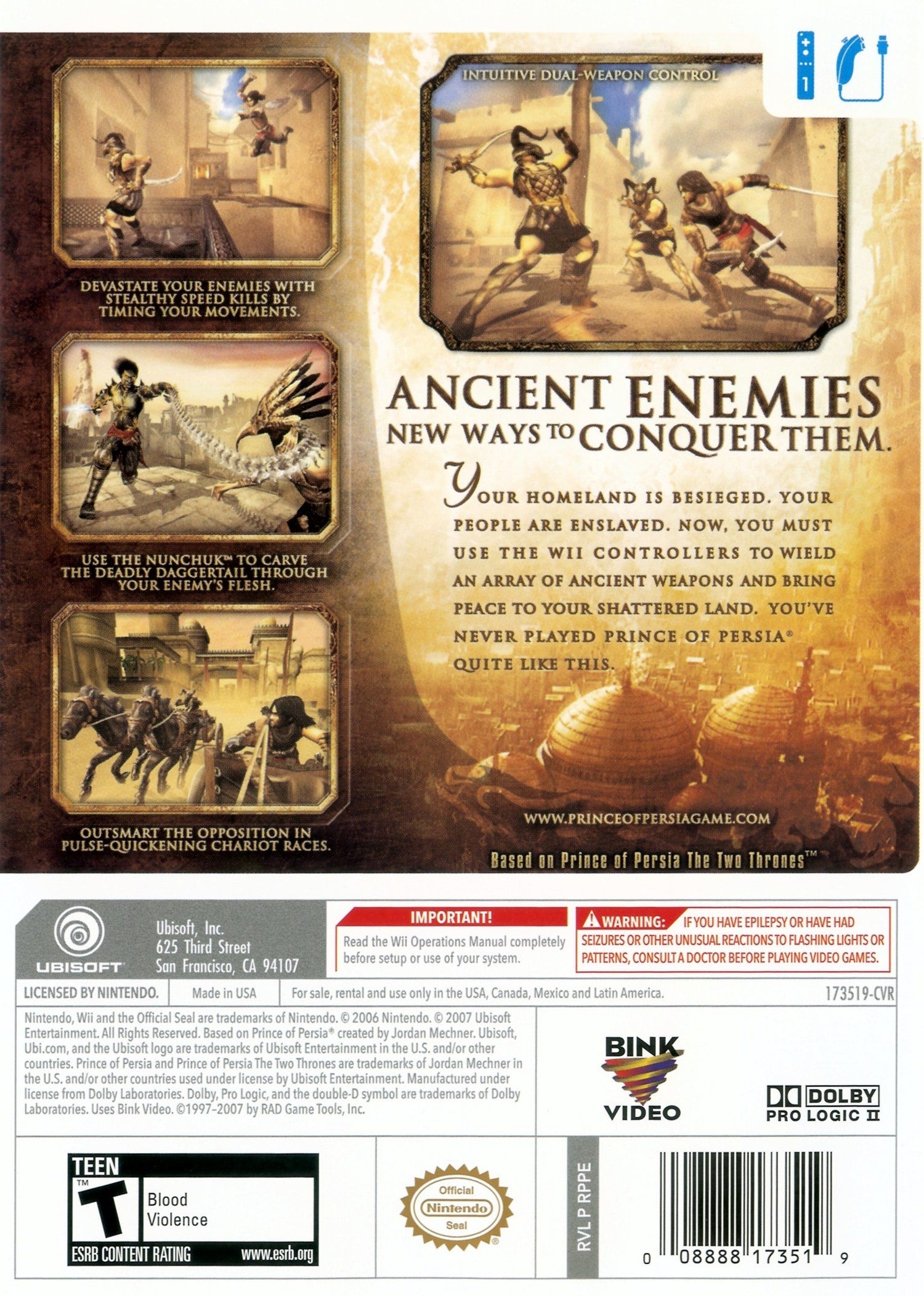 Prince of Persia Rival Swords - Wii