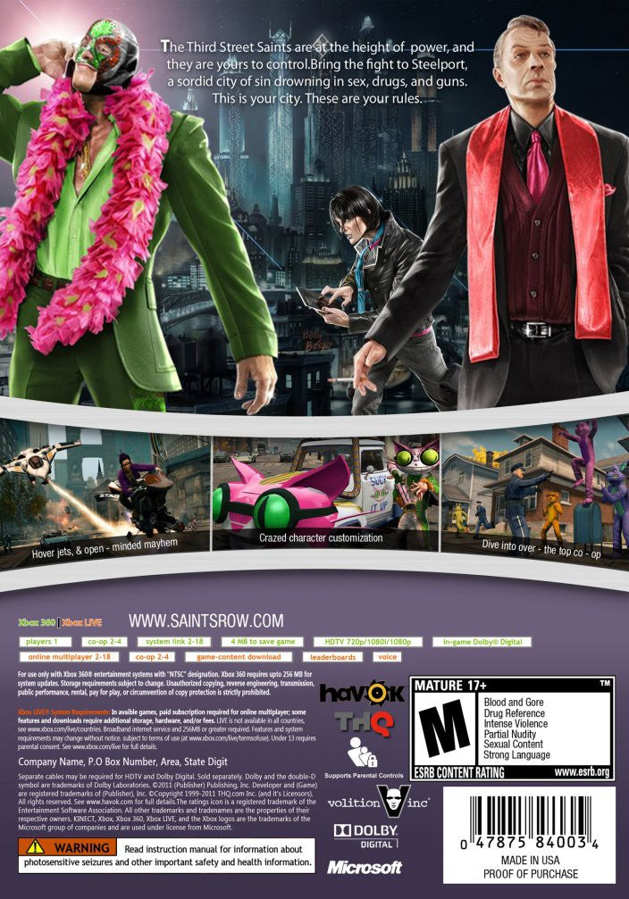Saints Row: The Third: The Full Package - Xbox 360