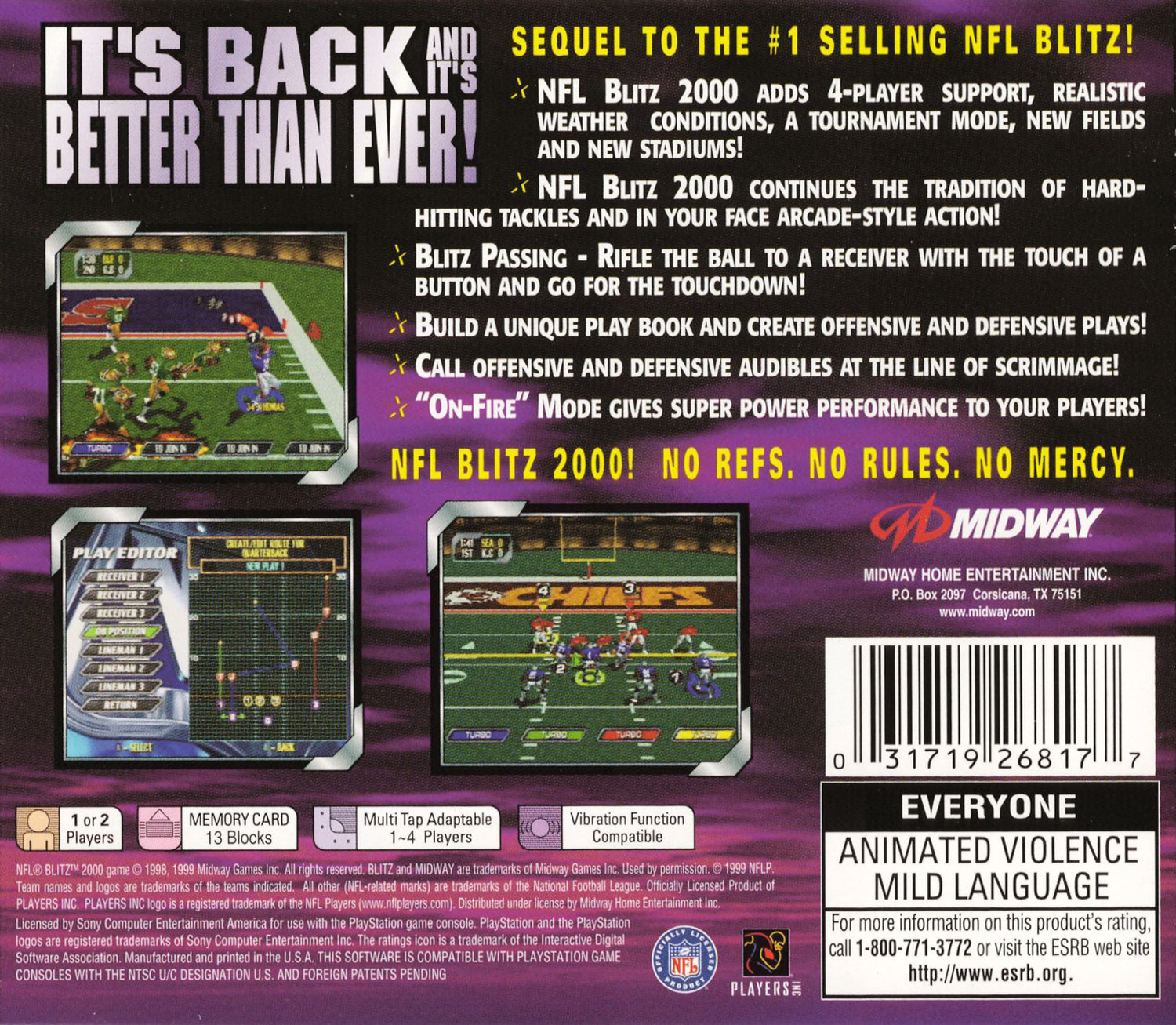 NFL Blitz 2000 - Playstation