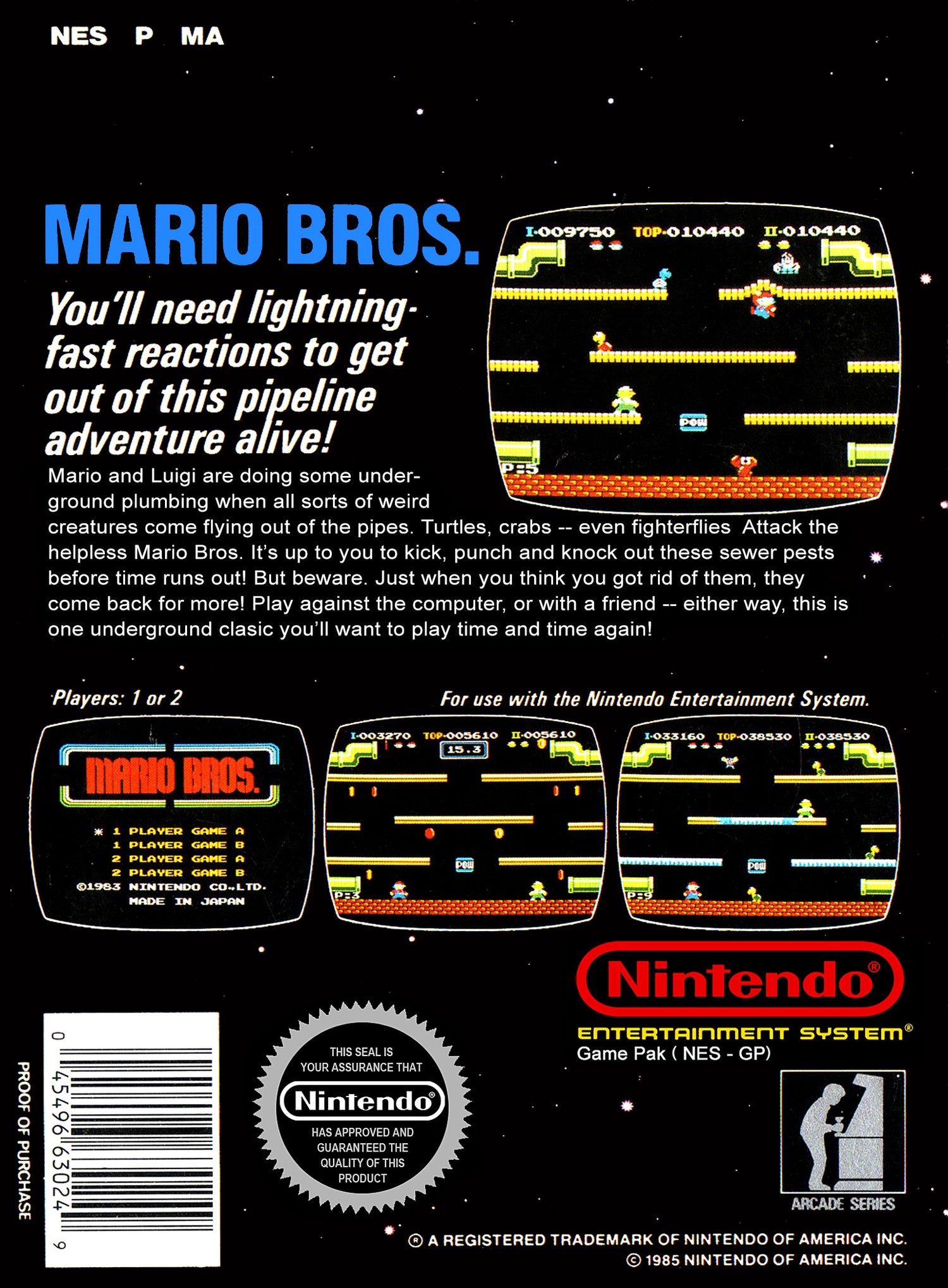 Mario Bros Arcade Classics Series - NES