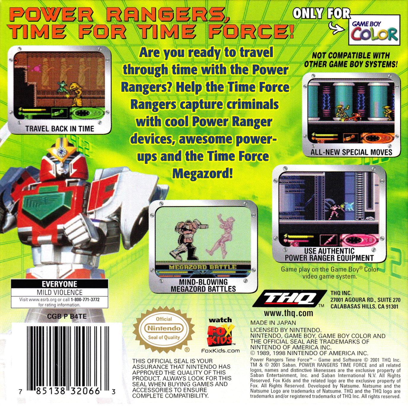 Power Rangers Time Force - GameBoy Color