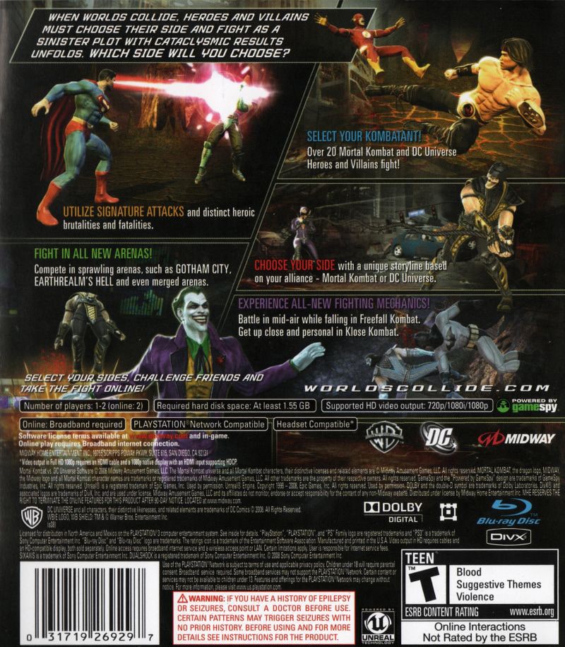 Mortal Kombat vs. DC Universe - Playstation 3