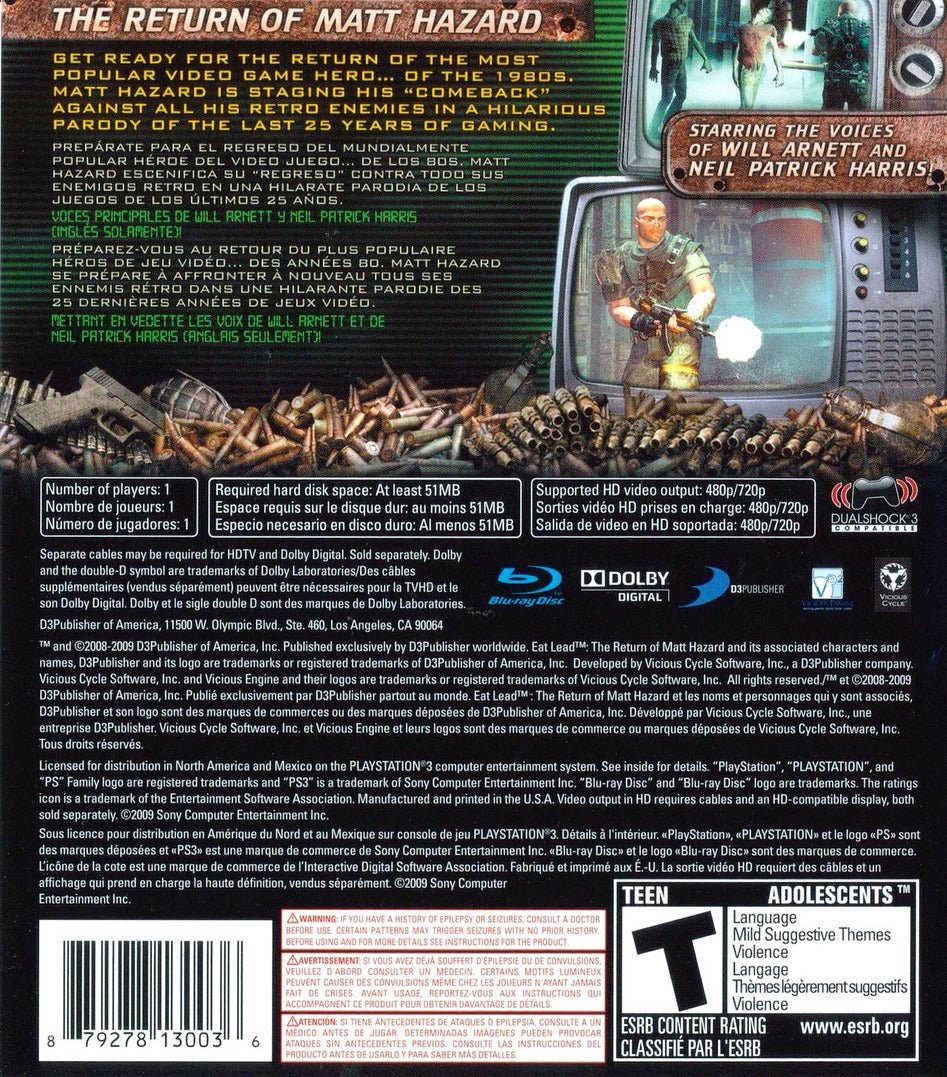 Eat Lead: The Return of Matt Hazard - Playstation 3 - Retro Island Gaming