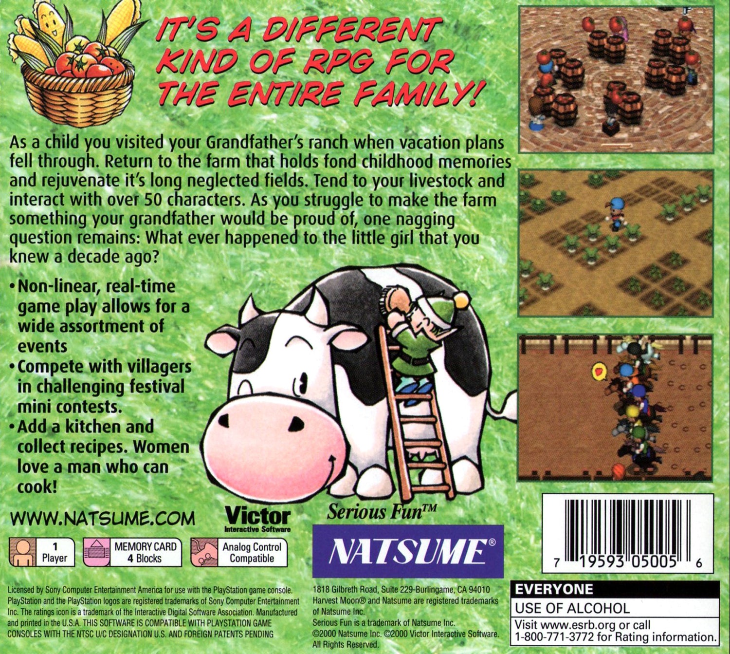 Harvest Moon Back to Nature - Playstation