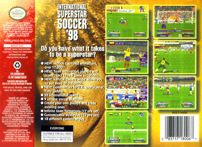 International Superstar Soccer 98 - Nintendo 64 - Retro Island Gaming