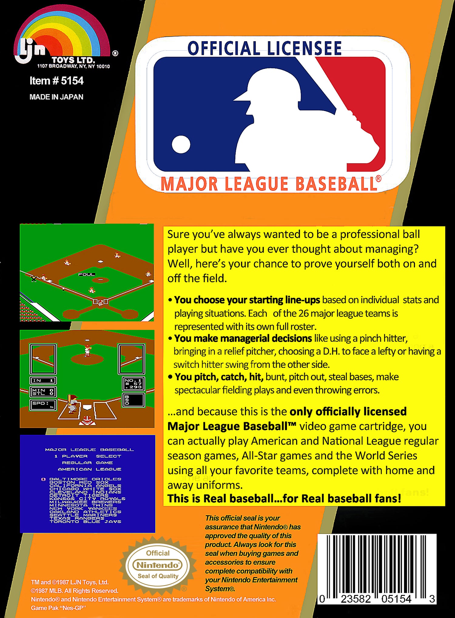 Major League Baseball - NES