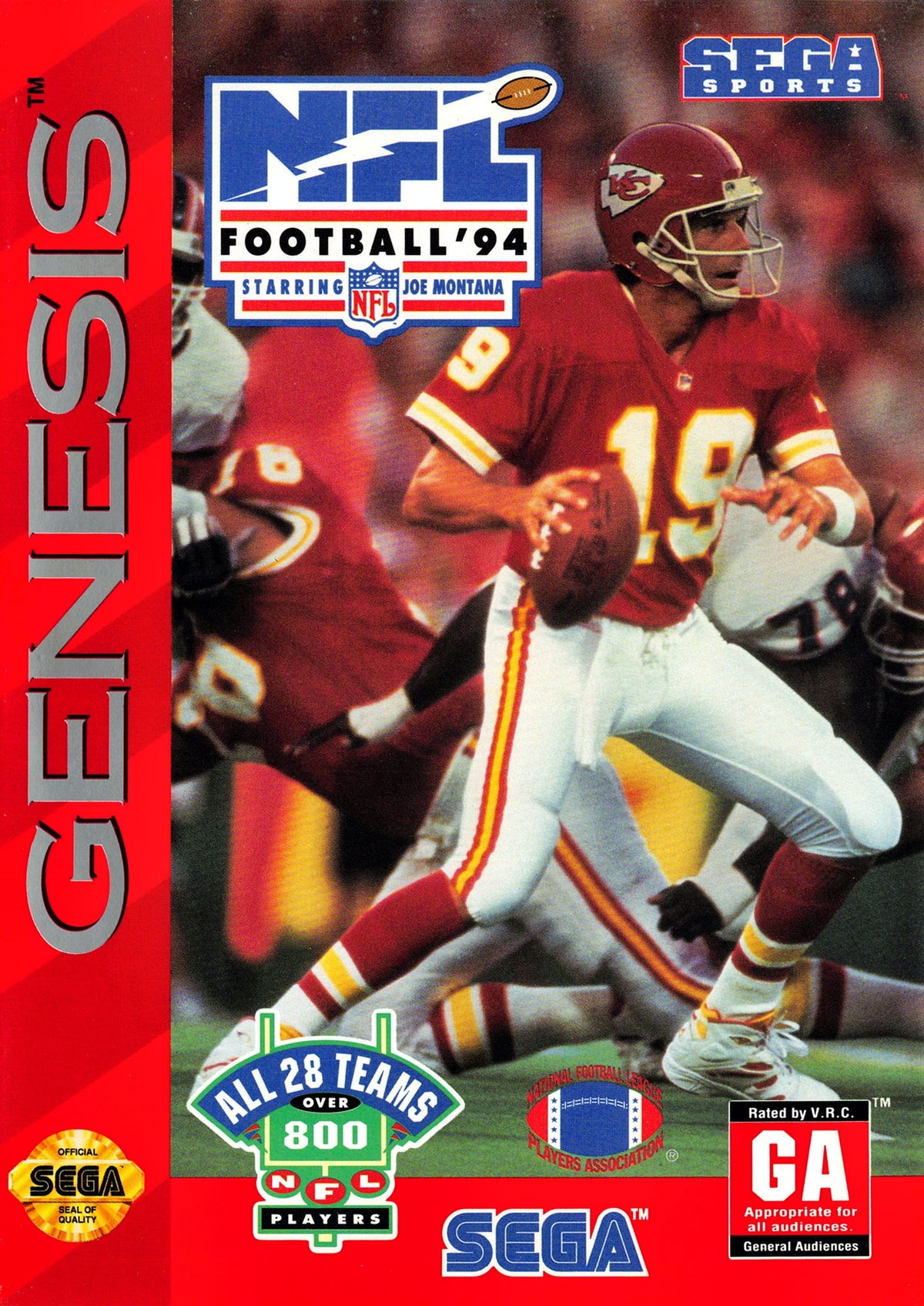 Fútbol americano de la NFL '94 protagonizado por Joe Montana - Sega Genesis