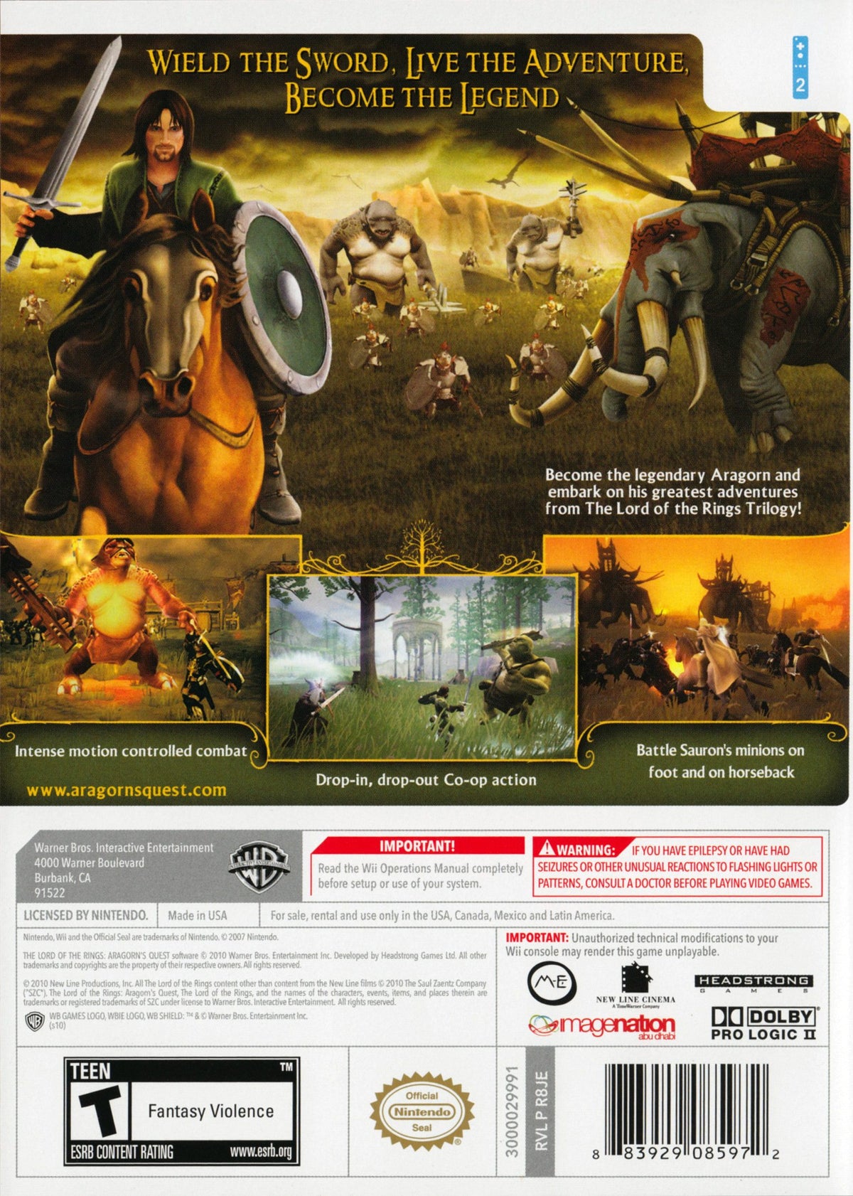 Lord of the Rings: Aragorn's Quest - Wii - Retro Island Gaming