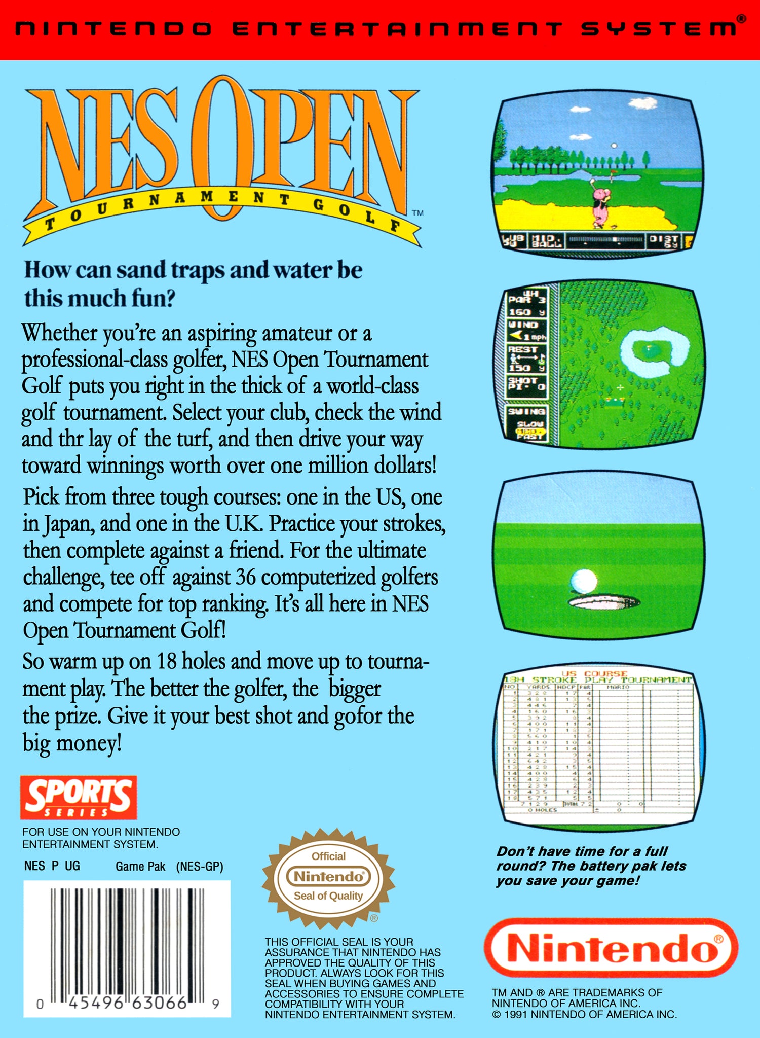 NES Open Tournament Golf - NES