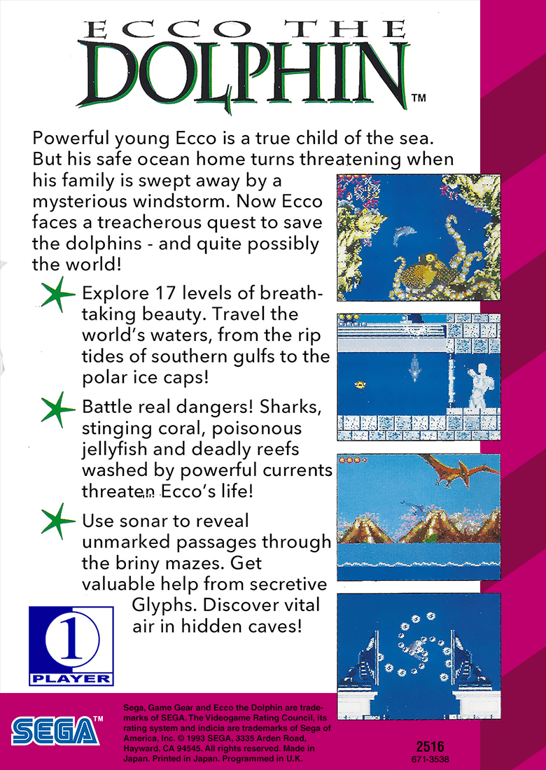 Ecco the Dolphin - Sega Game Gear - Retro Island Gaming