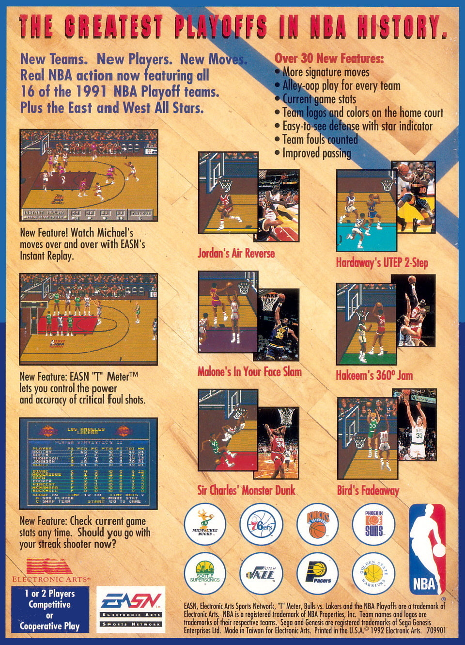Bulls vs Lakers and the NBA Playoffs - Sega Genesis