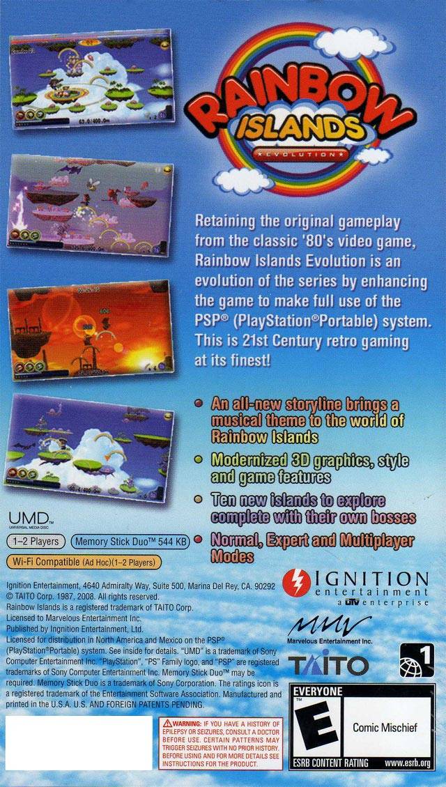 Rainbow Islands Evolution - PSP