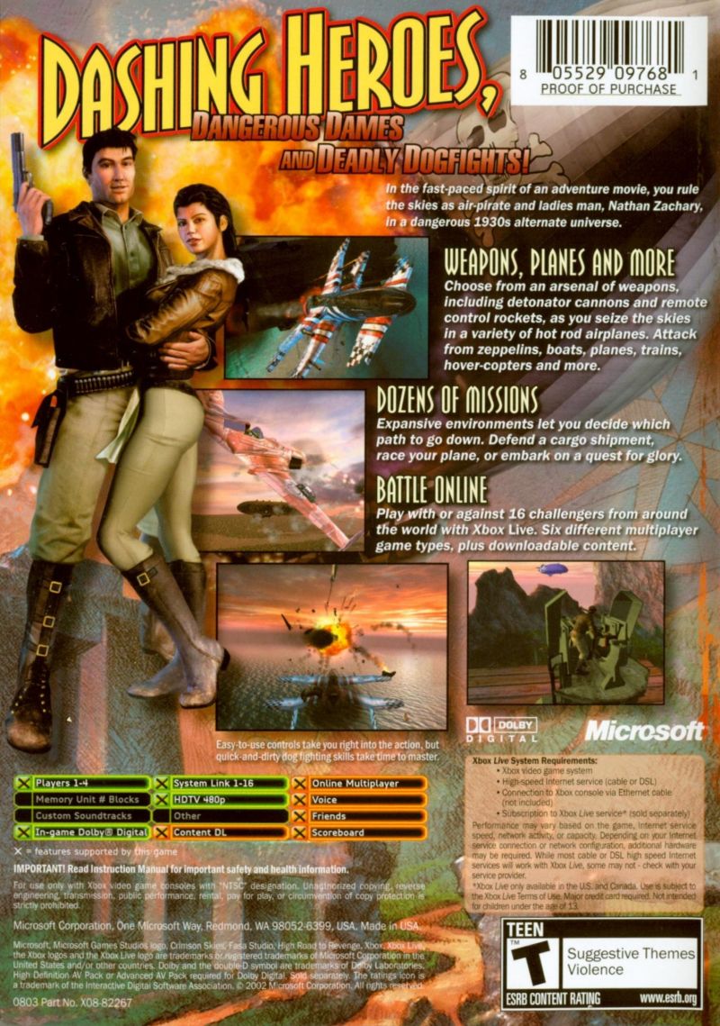 Crimson Skies [Not For Resale] - Xbox - Retro Island Gaming