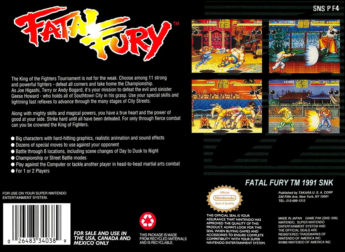 Fatal Fury - Super Nintendo