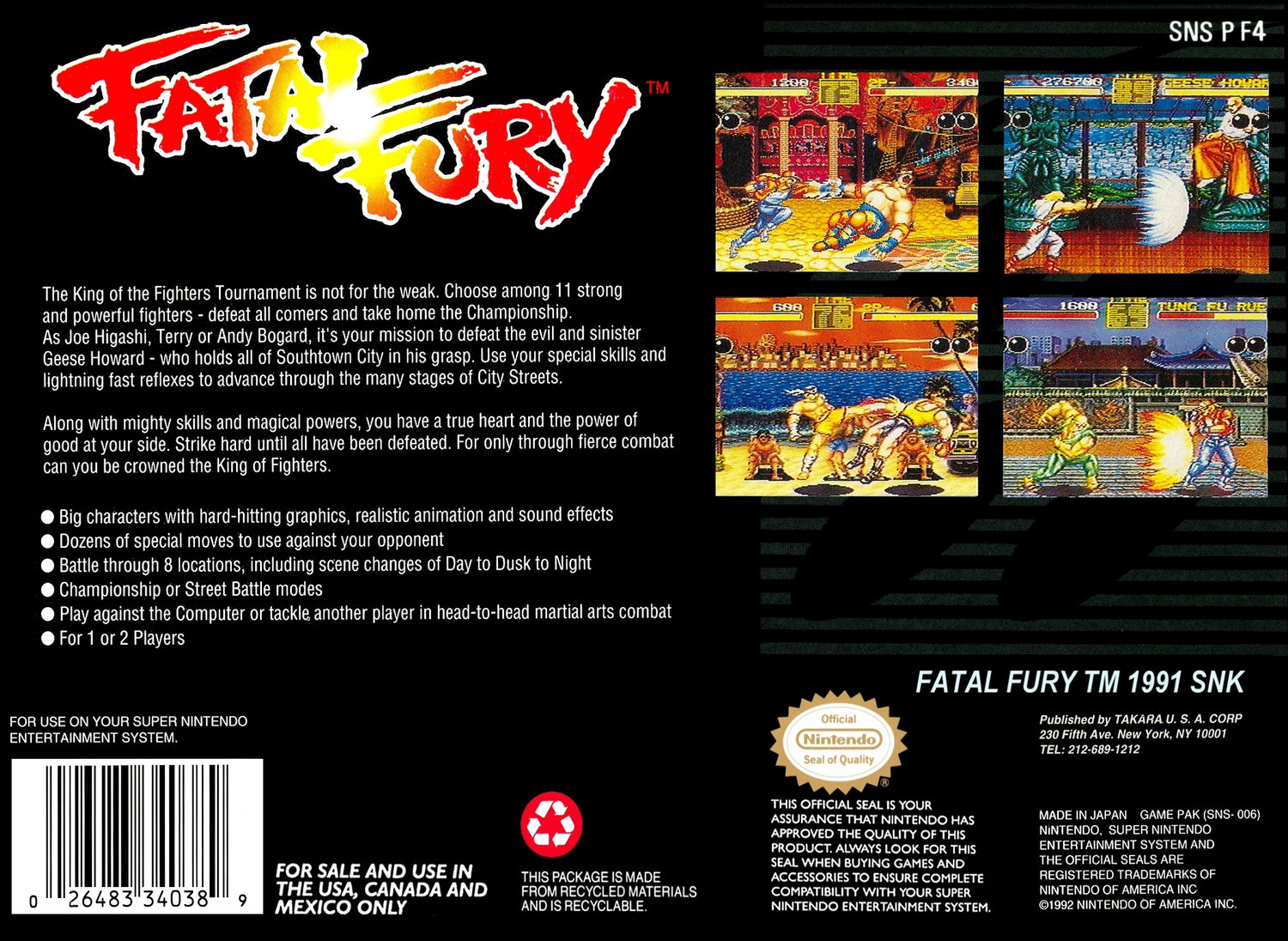 Fatal Fury - Super Nintendo